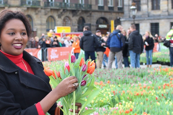 Над 200 000 цветя бяха раздадени на всички желаещи в Амстердам